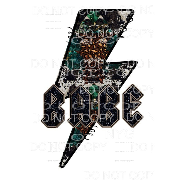 BABE Lightning Bolt #4 Sublimation transfers - Heat Transfer