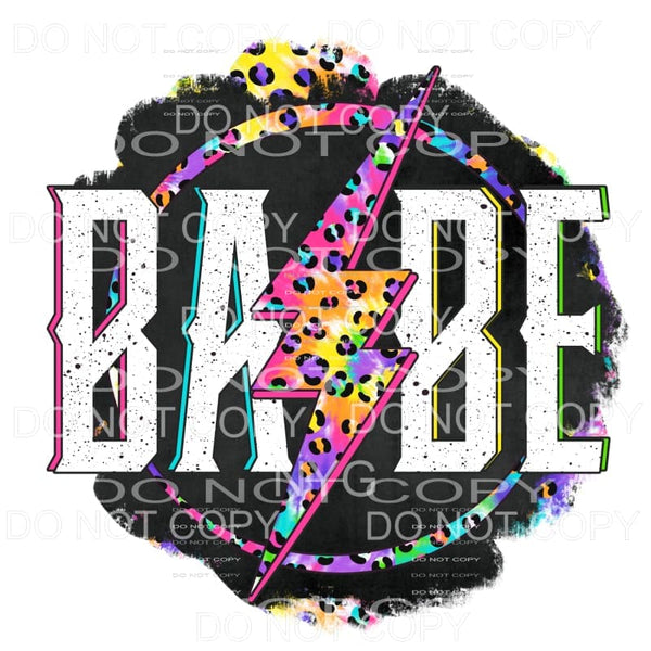 Babe Rainbow Leopard Lightning Bolt Sublimation transfers - 