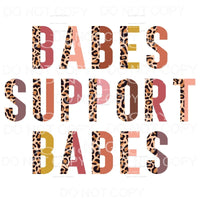 Babes Support Babes Half Leopard Sublimation transfers - 