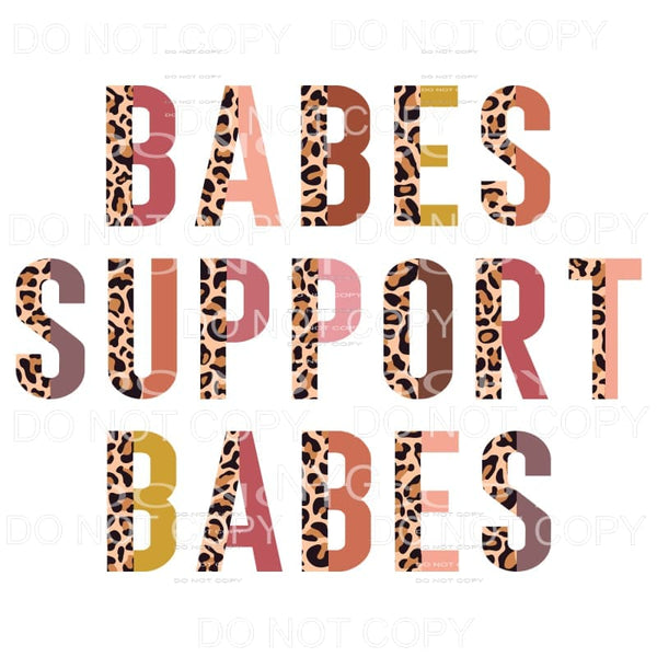 Babes Support Babes Half Leopard Sublimation transfers - 