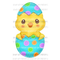 Baby Chicken in an Easter Egg multi color dots Sublimation transfers Heat Transfer