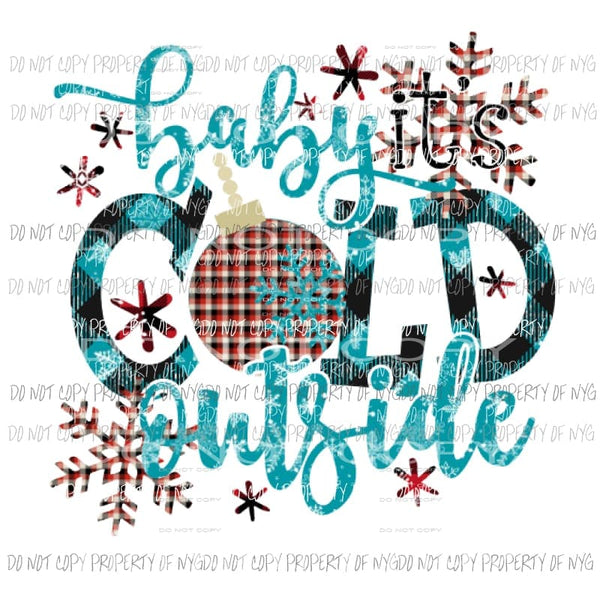 Baby its cold outside 2 Sublimation transfers Heat Transfer