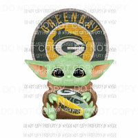 Baby Yoda Green bay Packers football Sublimation transfers Heat Transfer