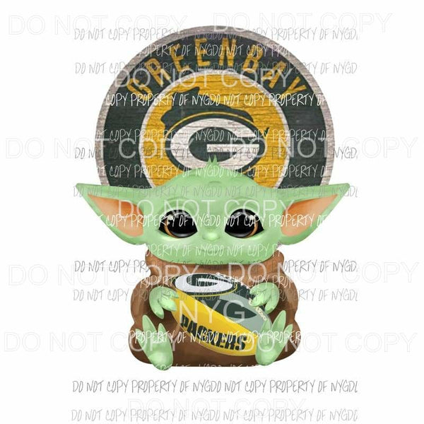 Baby Yoda Green bay Packers football Sublimation transfers Heat Transfer