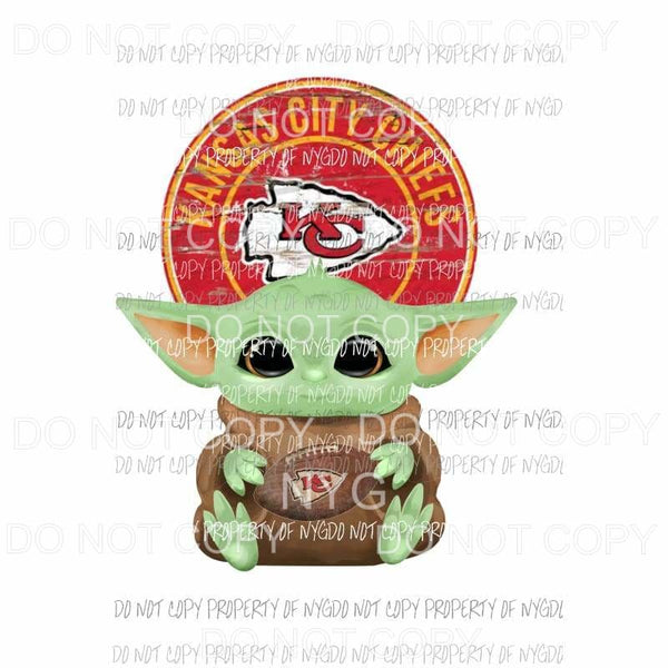 Baby Yoda Kansas City Chiefs #1 football star wars Sublimation transfers Heat Transfer