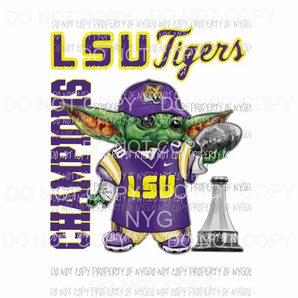 Baby Yoda LSU TIGERS # 8 Sublimation transfers Heat Transfer