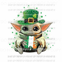 Baby Yoda St Patricks Day Irish star wars Sublimation transfers Heat Transfer