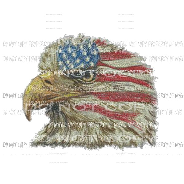 Bald Eagle American Flag Sublimation transfers Heat Transfer