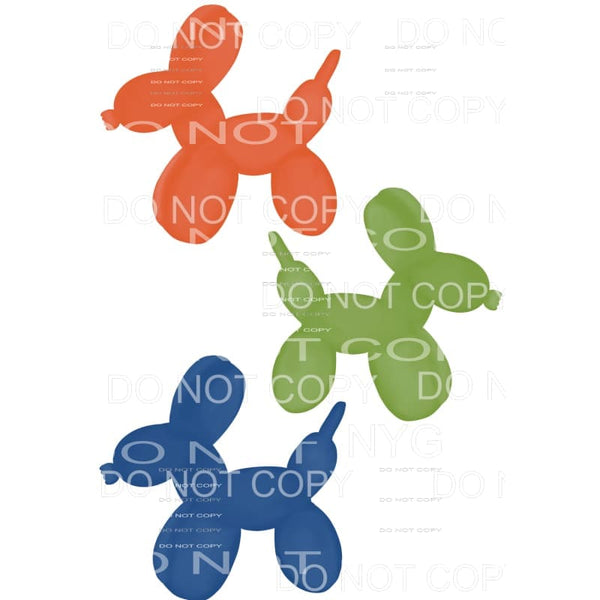 Balloon Dog Trio #2 Sublimation transfers - Heat Transfer