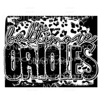 Baltimore Orioles Baseball Black Leopard Sublimation 