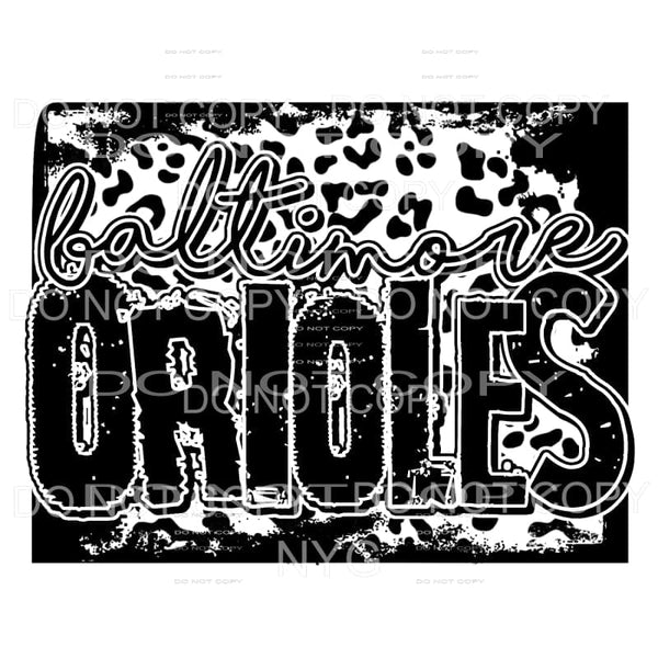 Baltimore Orioles Baseball Black Leopard Sublimation 