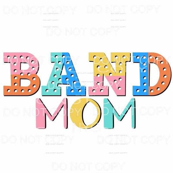 Band Mom Colorblock Sublimation transfers - Heat Transfer
