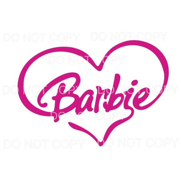 Barbie Heart Pink Sublimation transfers - Heat Transfer