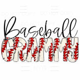 Baseball Mama - Mimi - Mom - Nana other names in drop down 