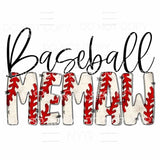 Baseball Mama - Mimi - Mom - Nana other names in drop down 
