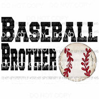 Baseball Brother # 2 Sublimation transfers Heat Transfer