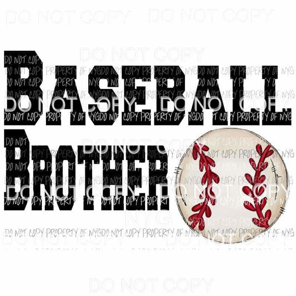 Baseball Brother # 2 Sublimation transfers Heat Transfer
