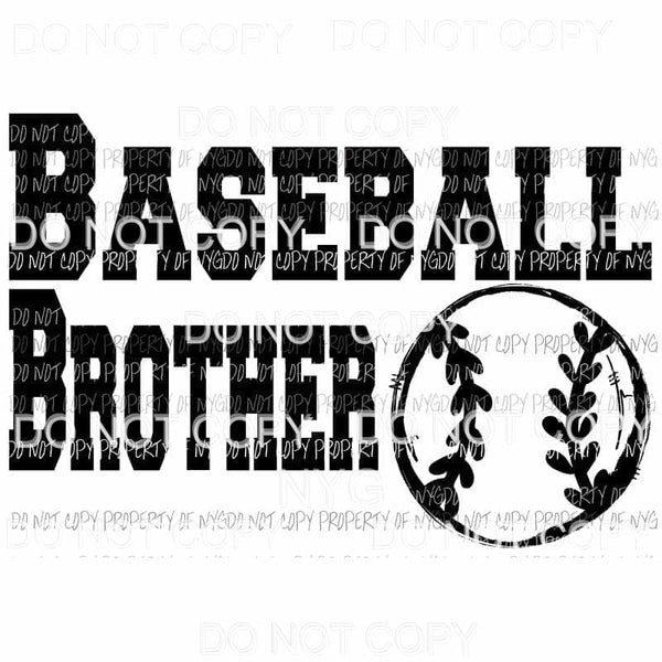 Baseball Brother Sublimation transfers Heat Transfer