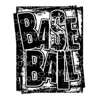 Baseball Distressed Double Framed Sublimation transfers - 
