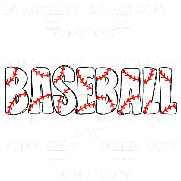 Baseball Doodle Sublimation transfers - Heat Transfer