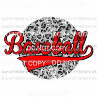 Baseball Grey Leopard Sublimation transfers Heat Transfer