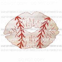Baseball Lips Sublimation transfers Heat Transfer