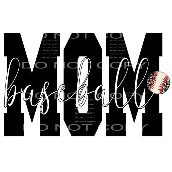 Baseball mom # 9967 Sublimation transfers - Heat Transfer