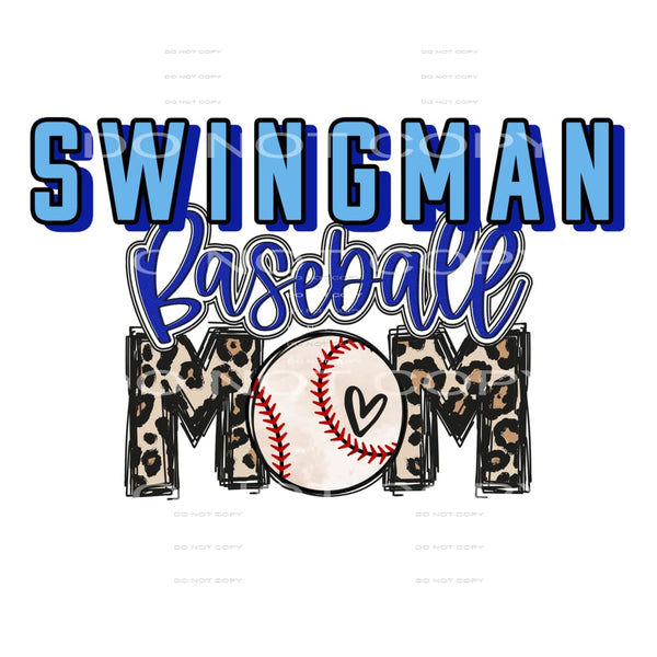 Baseball Mom Blue # 2153 Sublimation transfers - Heat 