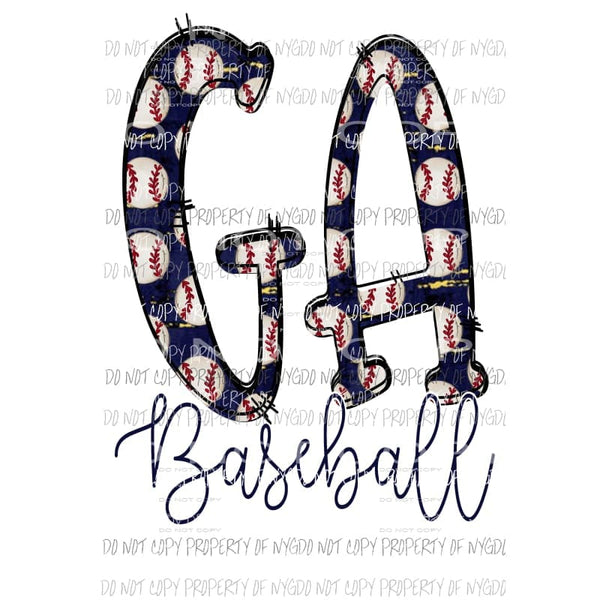 Baseball State All states in drop down menu sublimation transfer state Heat Transfer