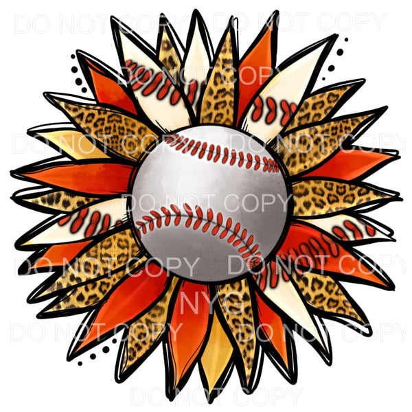Baseball Sunflower Leopard #2085 Sublimation transfers - 