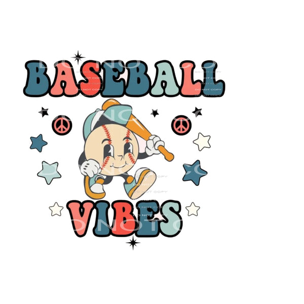 baseball vibes retro # 8092 Sublimation transfers - Heat