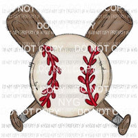 Baseball with bats Sublimation transfers Heat Transfer