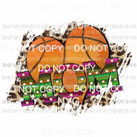 Basketball Mom marquee serade leopard Sublimation transfers Heat Transfer