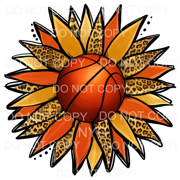 Basketball Sunflower Leopard #2086 Sublimation transfers - 