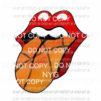 Basketball tongue rolling stones lips Sublimation transfers Heat Transfer