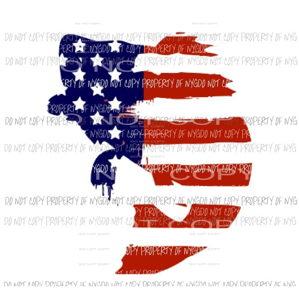 Bass flag 2 Sublimation transfers Heat Transfer