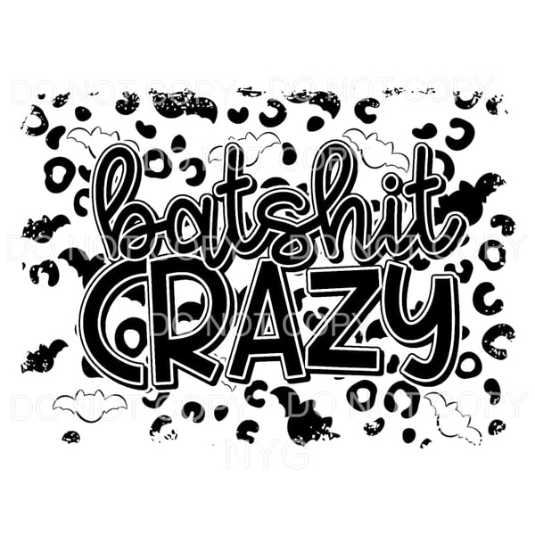 Batshit Crazy Black Bats Leopard Background #27 Sublimation 