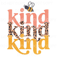 Be Kind Leopard Stacked Sublimation transfers - Heat 