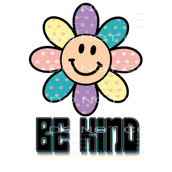 Be Kind Smiley # 129 Sublimation transfers - Heat Transfer
