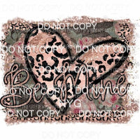 Be Mine #2 heart roses leopard Sublimation transfers Heat Transfer
