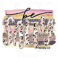 Be Salty Leopard Neutral Brushstrokes Sublimation transfers 