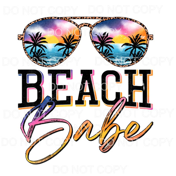 Beach Babe Leopard Sunglasses Sublimation transfers - Heat 