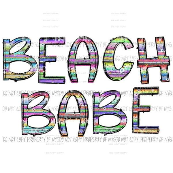 Beach Babe Sublimation transfers Heat Transfer