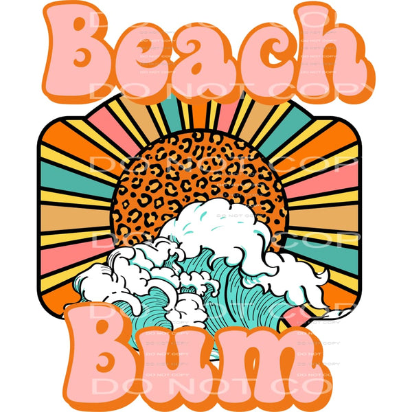 Beach Bum #4532 Sublimation transfers - Heat Transfer