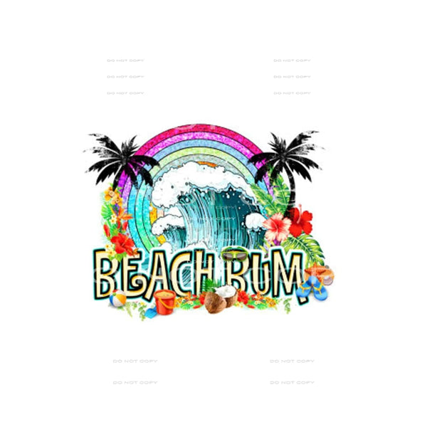 beach bum #6895 Sublimation transfers - Heat Transfer