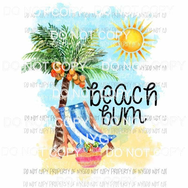 Beach Bum Sublimation transfers Heat Transfer