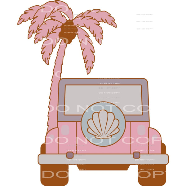 Beach Jeep #4488 Sublimation transfers - Heat Transfer