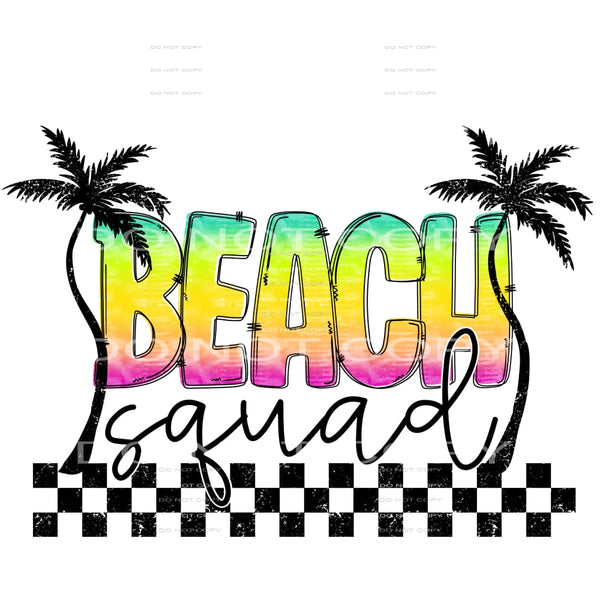 beach squad #7054 Sublimation transfers - Heat Transfer