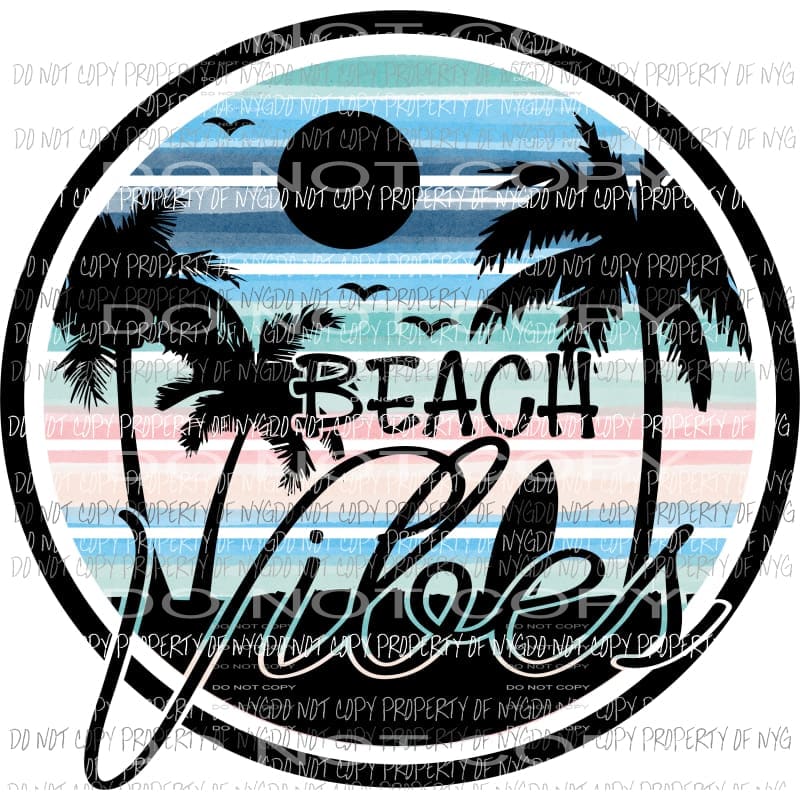 martodesigns Beach Vibes 3 pastels sunset palm trees