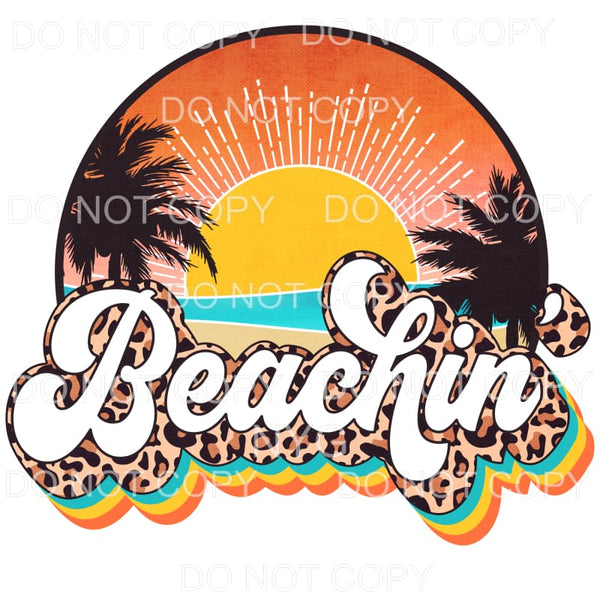 Beachin Leopard Retro #1 Sublimation transfers - Heat 